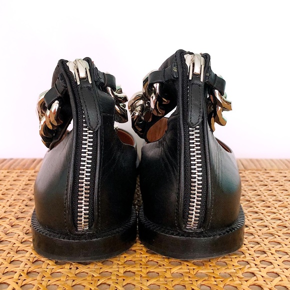 Givenchy Black Chain Ankle Strap Ballet Flats - 36 - Picture 5 of 8